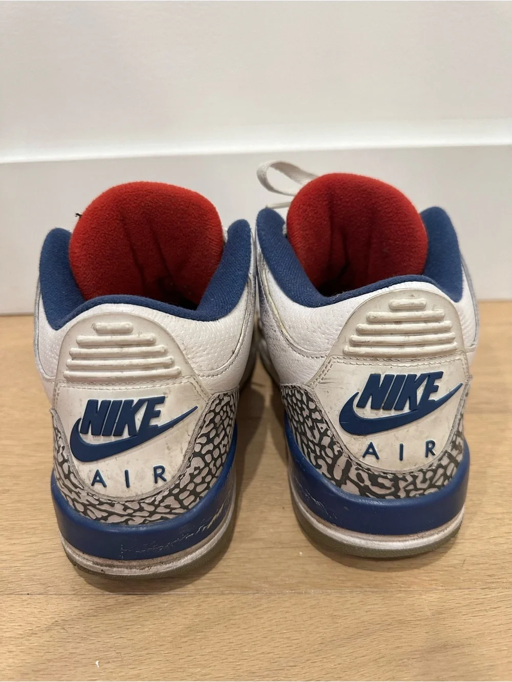 Jordan 3 Retro OG True Blue 2016 Size 8.5 854262-106 White Red